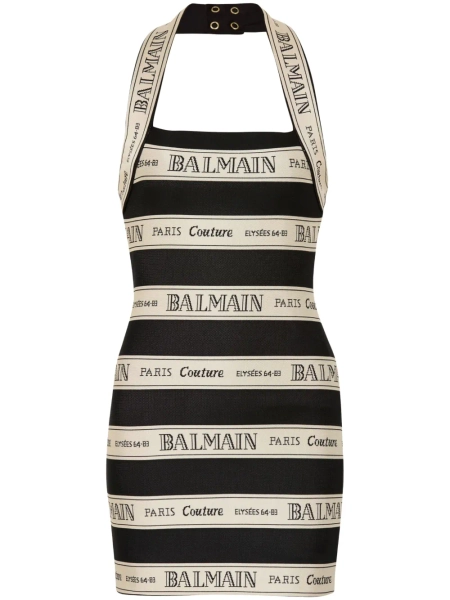 Balmain Minikleid aus Logo-Jacquard | 36