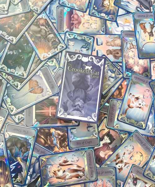 The Crooked Cat Tarot Deck, intuitive, divination deck, 78 card tarot, cat themed