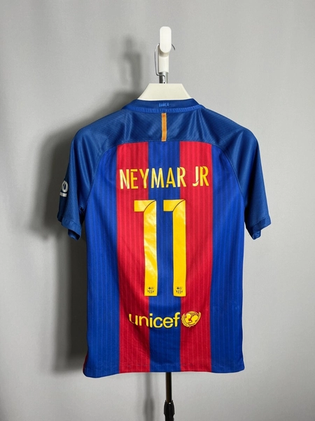 BARCELONA 2016-2017 HOME FOOTBALL SHIRT SOCCER JERSEY NIKE 776850-481 Neymar Jr