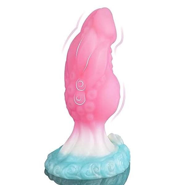 Fantasy Knot Monster Dildo Anal Toys, 7.5" Thick Dragon Horse Cock for Vaginal Play, Silicone Wolf Animal Dildos with Suction Cup for Anal Play, Sex Toys for Women Men