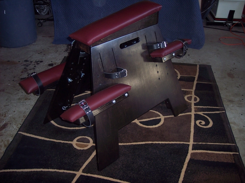 Spanking Bench - Ebony Finish w/ Burgundy padding