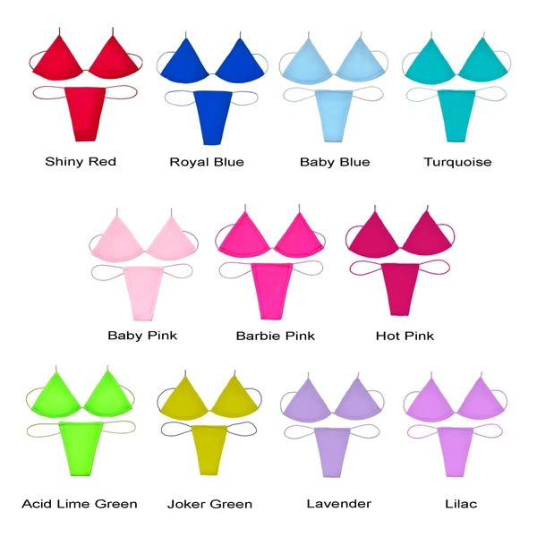 Bright Color Microkini - Exotic Dancewear, Stripper Outfit, Micro Bikini