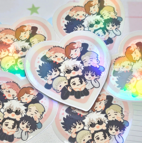 Jujutsu Kaisen Heart Sticker - kawaii, cute, vinyl sticker, anime