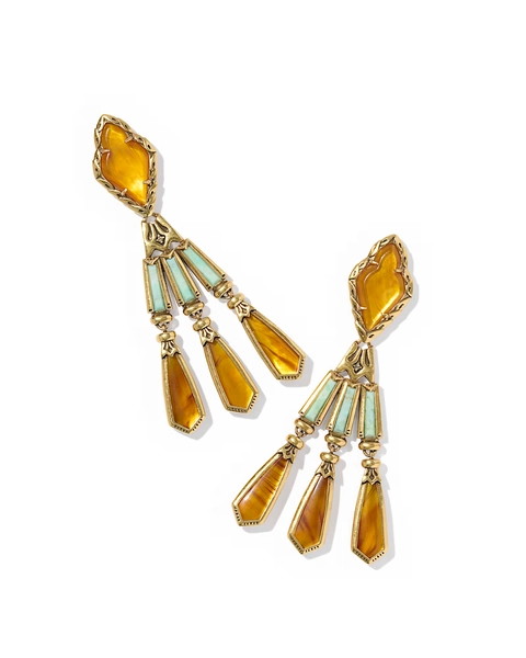 Adeline Vintage Gold Statement Earrings