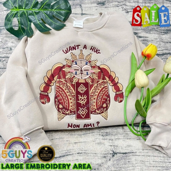 Esquie Embroidered Expedition 33 Shirt – Clair Obscur 2025 Game Tee – Gamer Sweatshirt – Unique Gift for Game Fans