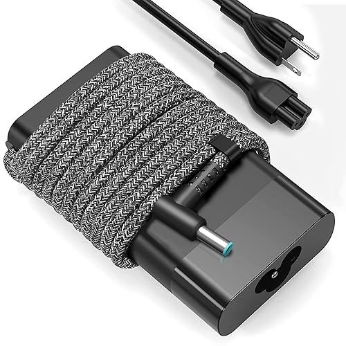 WZXHU New Slim 65W Laptop Charger Replacement for HP Probook 450 650 640 G5 G4 G6 G7, EliteBook 840 850 G3 G4 G5 G8 G9, Pavilion Envy Spectre x360, Notebook 15 Blue Tip Power Cord AC Adapter - hp 65w