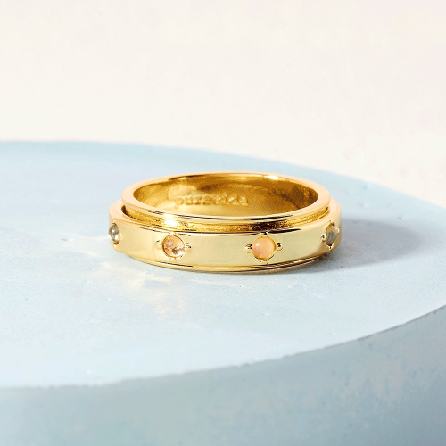 Mental Health Awareness Fidget Ring | Gold / 4