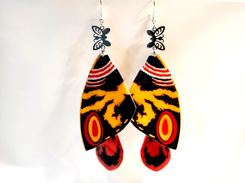 Mothra and Battra Wings Earring, Butterfly Wings Earring. - Etsy Italy
