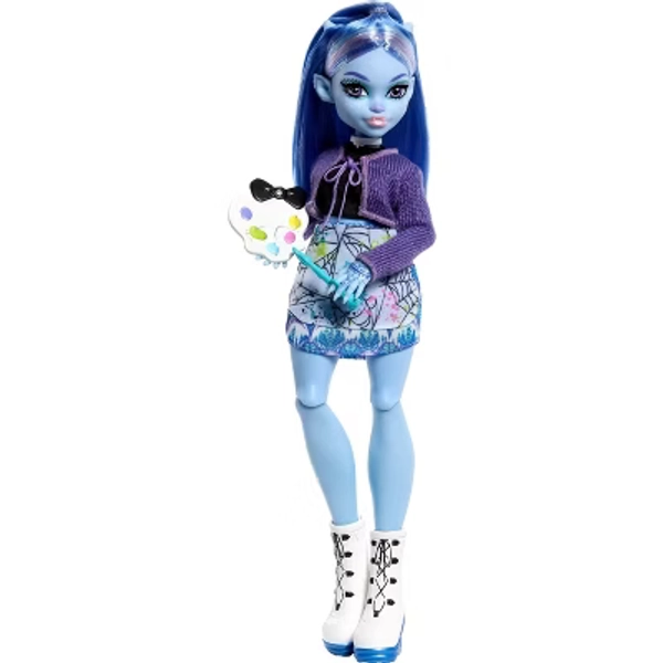 Monster High Fearbook Abbey Bominable Fashion Doll with Jacket, Yearbook, and Art Club Accessories