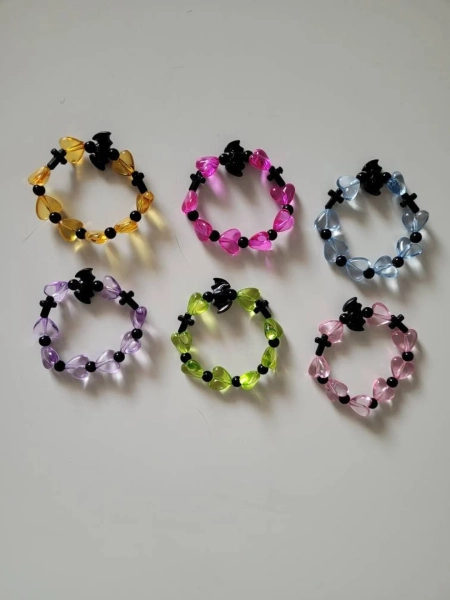 Bat, Hearts and Crosses Pastel Goth Gothic Kawaii Vampire Bracelet - Etsy