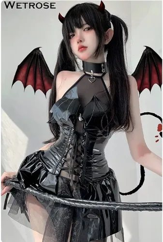 Latex Demon Women's Cosplay Costume
