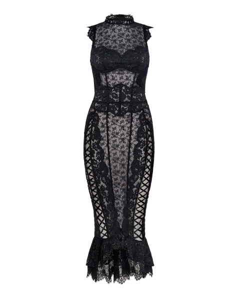 Chrissi Long Dress in Black | By Agent Provocateur