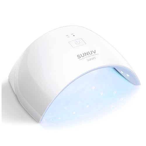 SUNUV UV LED Nail Lamp, Gel UV Light Nail Dryer for Gel Nail Polish Curing Lamp with Sensor 2 Timer SUN9C Blue Gift for Women Girl - Sky Blue