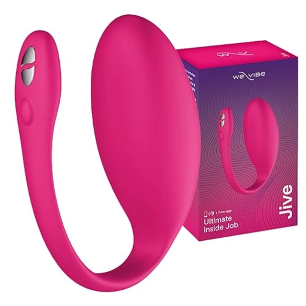 We-Vibe Jive Egg Vibrator for Women - Vibrating Sex Toy for Clitoral & G-Spot Stimulation - 10 Modes - App Controlled - Rechargeable & Waterproof - Adult Sex Toys - Couples Gift - Pink