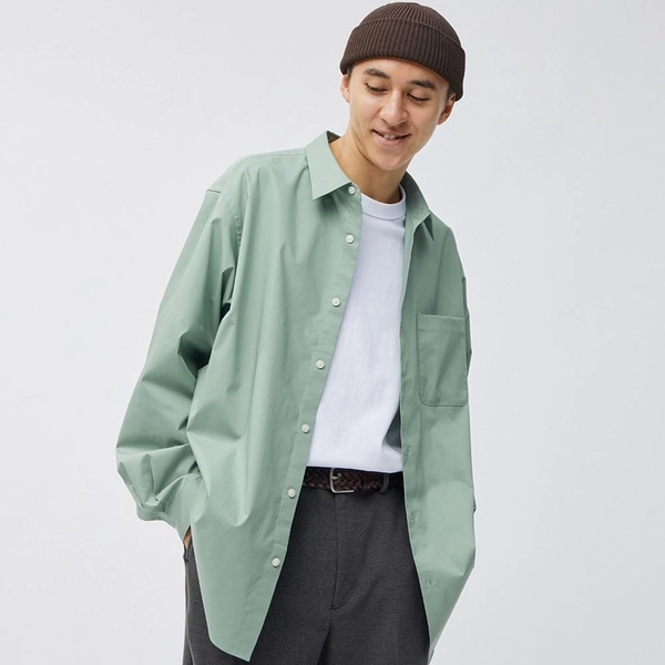 GU公式 | ブロードシャツ(長袖)