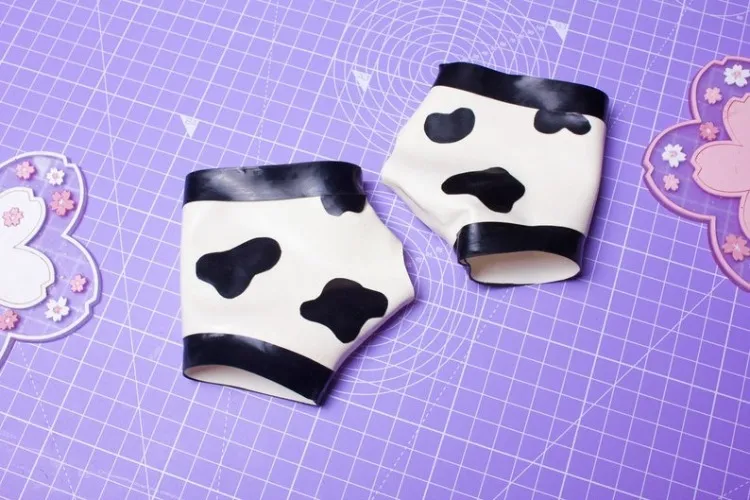 Cow Print Latex Gloves - Etsy