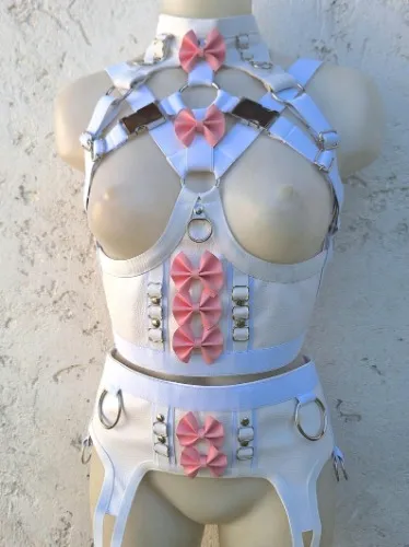 Kawaii White Harness - Two Piece Set - Etsy