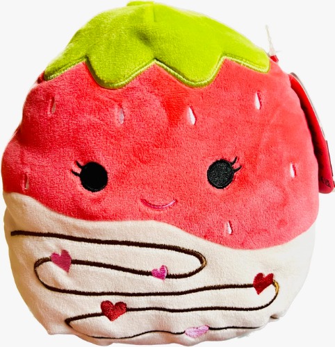Squishmallows 8-Inch Plush - Join The 2023 Valentine's Day Squad Stuffed Animal Toys (Scarlet (White Choc. Dipped Strawberry)) - Scarlet (White Choc. Dipped Strawberry)