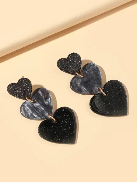 Heart Drop Earrings