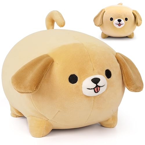 Leokawin Dog Plush Pillow,15Inch Cute Big Dogs Stuffed Animal Toy,Soft Sleep Hugging Pillow,Dog Plushies Doll Toy Gift for Kids Girlfriend Boys - Yellow - 15Inch