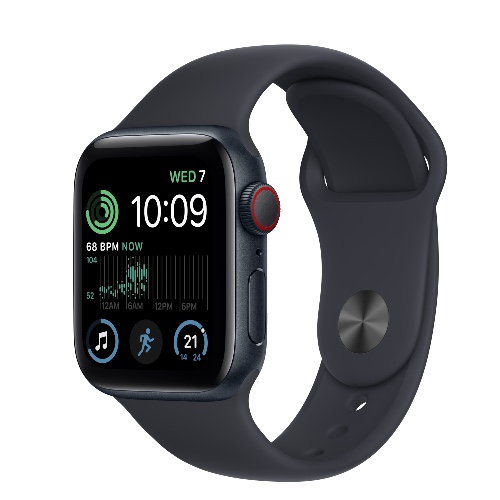 Apple Watch SE GPS + Cellular 40-mm Midnight Aluminium Case with Midnight Sport Band — Regular