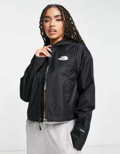 The North Face Quest cropped waterproof jacket in black | ASOS