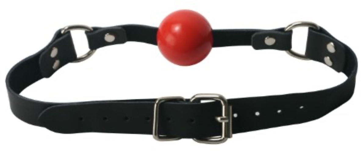 Strict Leather Silicone Ball Gags, Red - Red