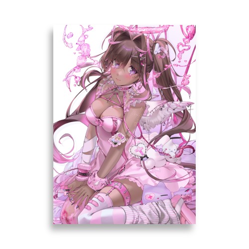 miu pink print | 30×40 cm