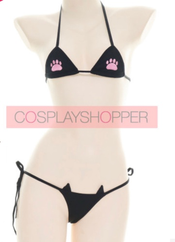 Black Sexy Paw Bikini Set for Sale