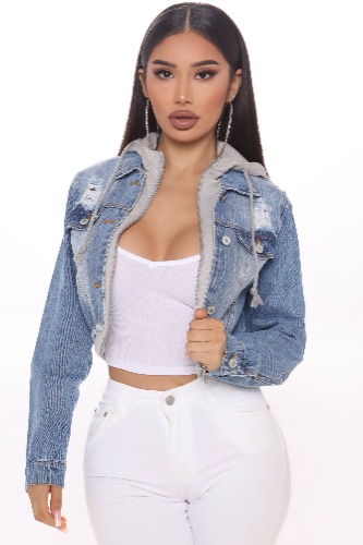 Two Of A Kind Layered Jacket - Medium Blue Wash | M