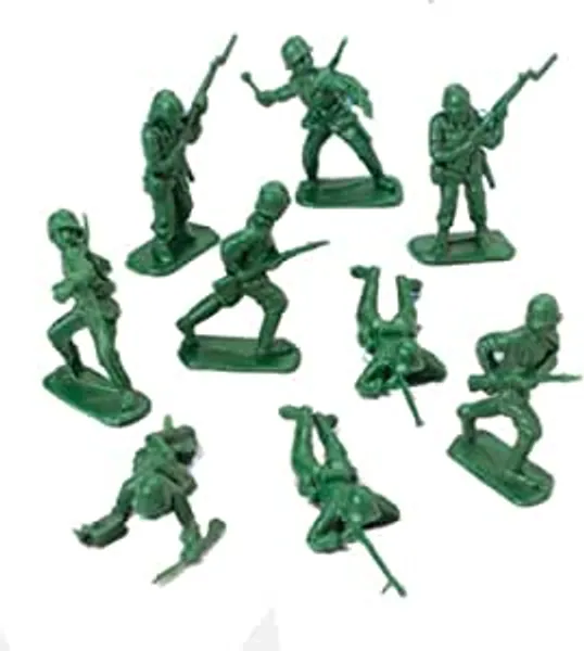 DELUXE BAG OF CLASSIC TOY GREEN ARMY SOLDIERS - 36 Pc.