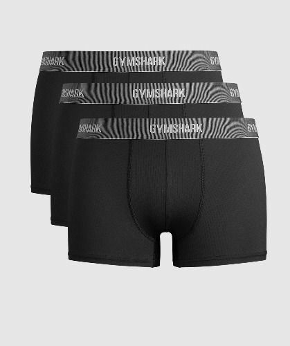 Gymshark Sports Tech Boxer 3PK - Black | Large