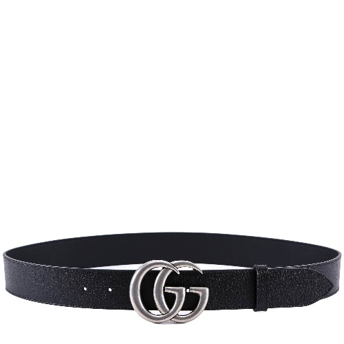 Leather belt with iconic buckle - 95