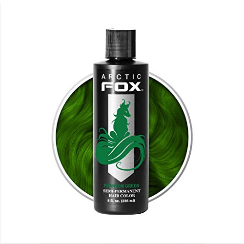 ARCTIC FOX Vegan and Cruelty-Free Semi-Permanent Hair Color Dye (8 Fl Oz, PHANTOM GREEN) - PHANTOM GREEN - 8 Fl Oz (Pack of 1)