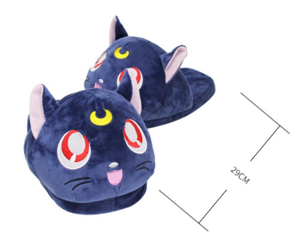 Soft Sailor Moon Plush Slippers - 28cm Blue
