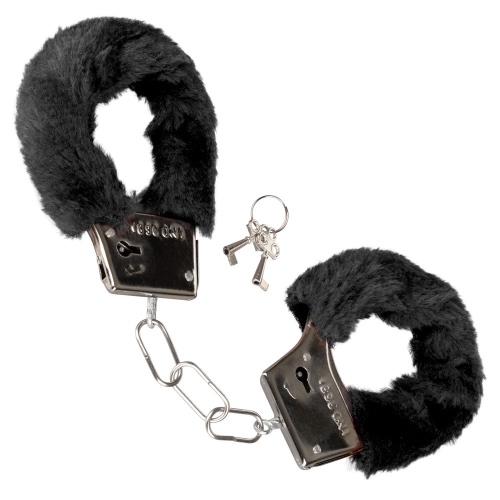 Playful Lockable Furry Cuffs | Black