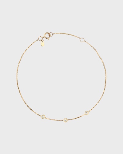 Tiny Lunette Bracelet | Yellow Gold / 18cm