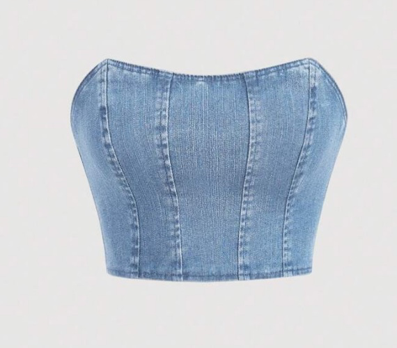 Denim Corset Top