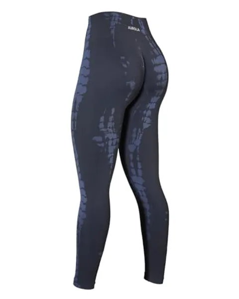 AUROLA Serpent Snake Seamless Scrunch Workout Leggings for Women,Girls Squat Proof Ribbed Thick Active Gym Pants