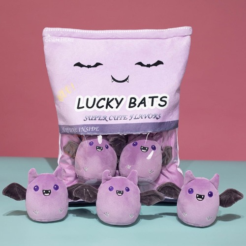 Lucky Bats Mini Plushies (2 Colors) - Gothic Purple