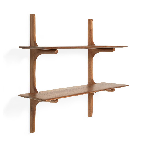 PI Wall Shelf | Mahogany / 2 Shelves