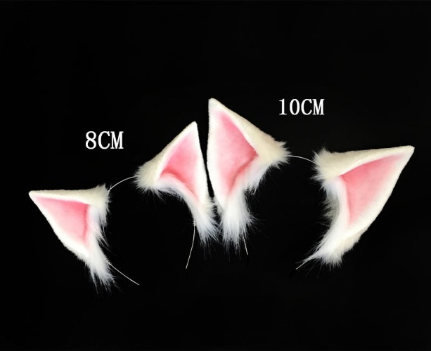 Soul Snatch | Handcrafted Poseable Snow Fox Ear Headband - White (8cm)