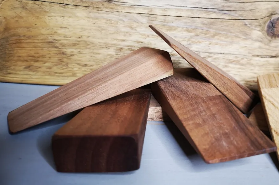 Solid Wood - Walnut - door wedge, door stop, doorstopper 1 solid piece HARDWOOD - The More you BUY the CHEAPER it gets