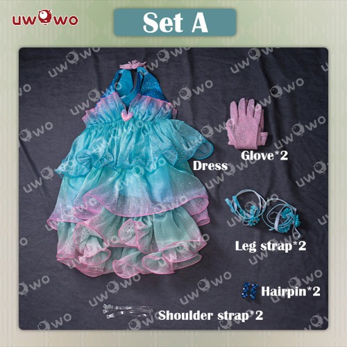 【Pre-sale】Uwowo Bloom Princess Wings Fairy Club Cosplay Costumes - Set A: Dress S