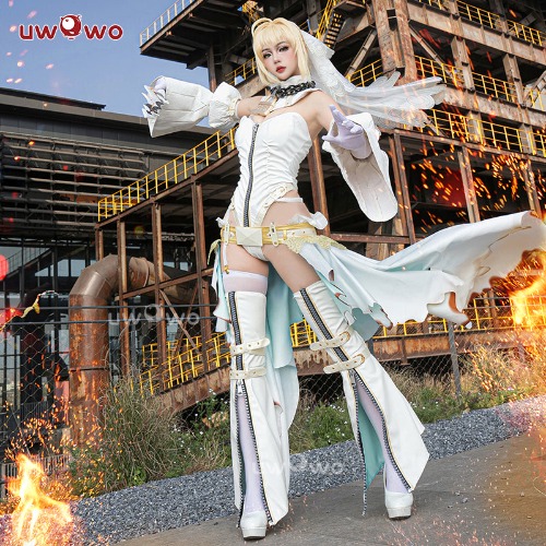 【Pre-sale】Uwowo Game Fate/Grand Order FGO Nero Claudius Bride Stage 2 Cosplay Costume - Set A: Dress M