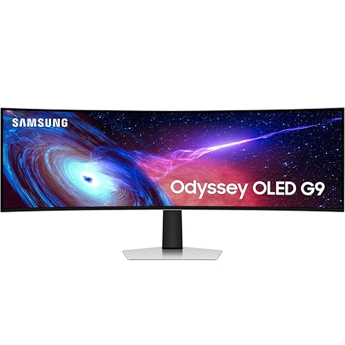 SAMSUNG 49" Odyssey G93SC Series OLED Curved Gaming Monitor, 240Hz, 0.03ms, Dual QHD, DisplayHDR True Black 400, FreeSync Premium Pro, Height Adjustable Stand, 3 Year Warranty, LS49CG932SNXZA, 2023 - 49-inch OLED G9 - Curved - Dual QHD, 240Hz, .03ms G2G