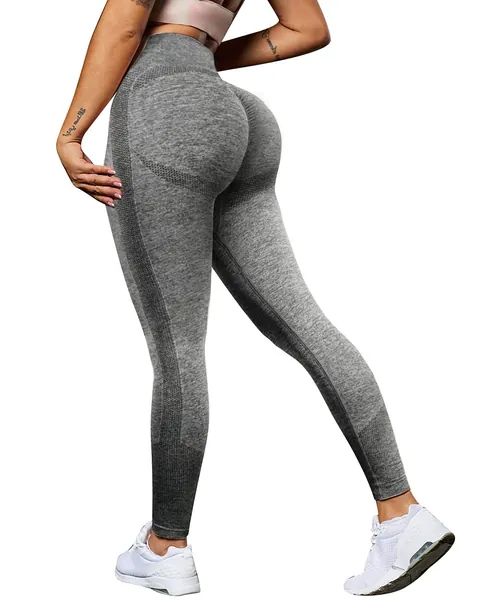 RXRXCOCO Seamless Butt Lifting Workout Leggings for Women Acid Wash High Waist Yoga Pants Gym Leggings
