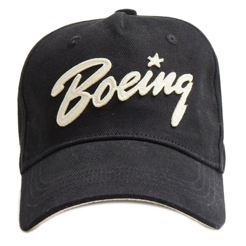 Red Canoe Boeing Applique Cap - Black