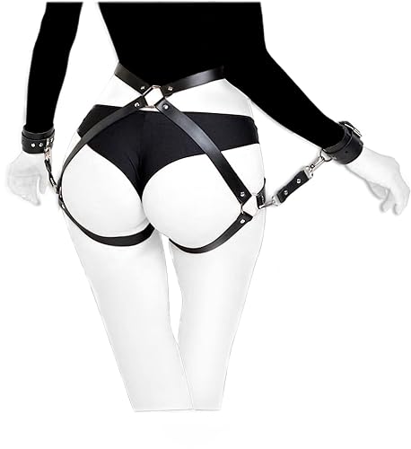 BIAOQINBO Bondageset Bondage Sets Sex,BDSM Kits Fesselset für Paare Frauen Fesseln Spielzeug mit 2 Handgelenksmanschetten und Oberschenkelmanschetten SM Cortex Set Handschellen Sex Spielzeug