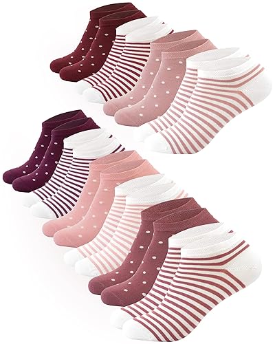 FOOTNOTE 10 Paar Sneaker Socken Ohne Gummi Ohne Naht Damen Herren Schwarz Weiß Bunt Pastell Orange-Rot Größen: 35-38, 39-42 - 35-38 - Blush